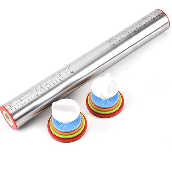 STAINLESS STEEL ADJUSTABLE ROLLING PIN 17”L
#10292410 - Picture 14 of 16